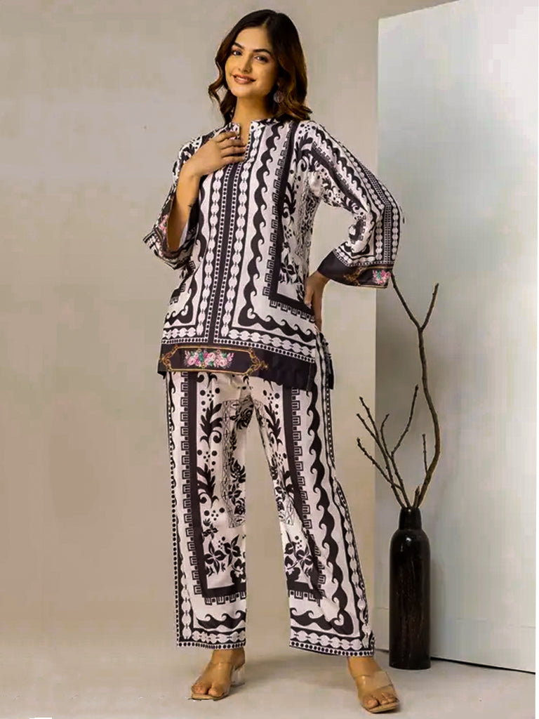 Saiyaara – Printed Slub Lawn Co-ord Set