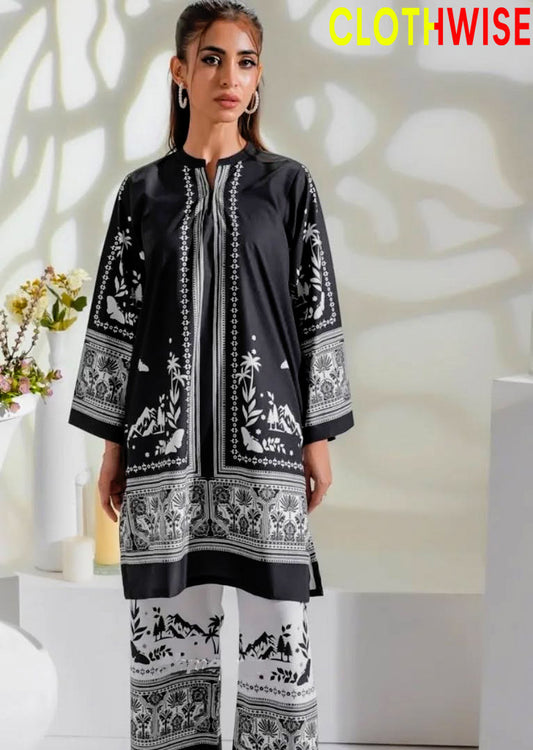 Saiyaara – BW Printed Slub Lawn Co-ord Set