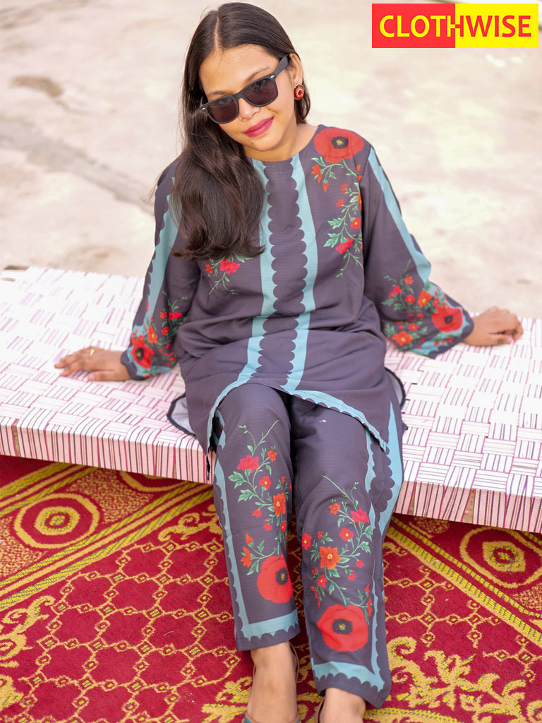 Saiyaara – Printed Slub Lawn Co-ord Set