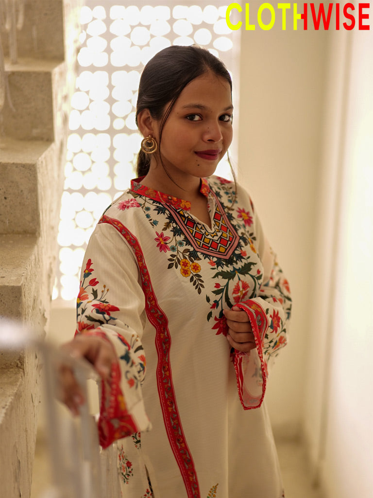 Saiyaara – Printed Slub Lawn Co-ord Set