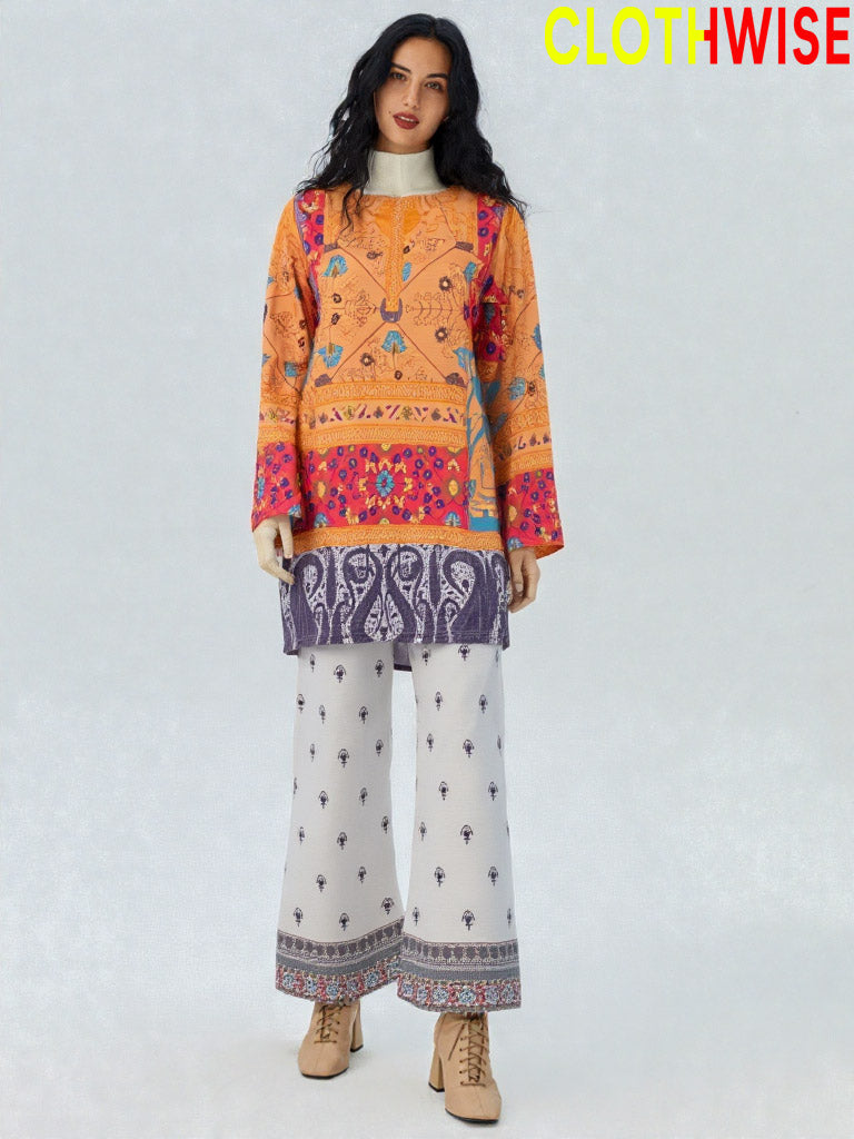 Saiyaara – Printed Slub Lawn Co-ord Set