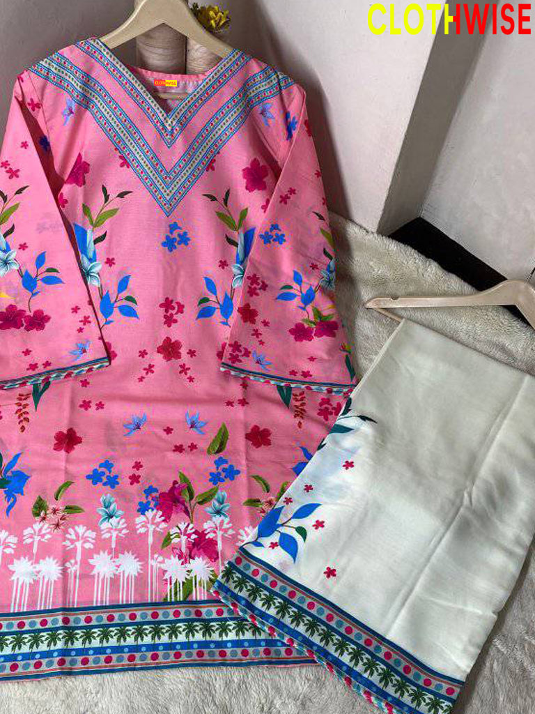 Saiyaara – Printed Slub Lawn Co-ord Set