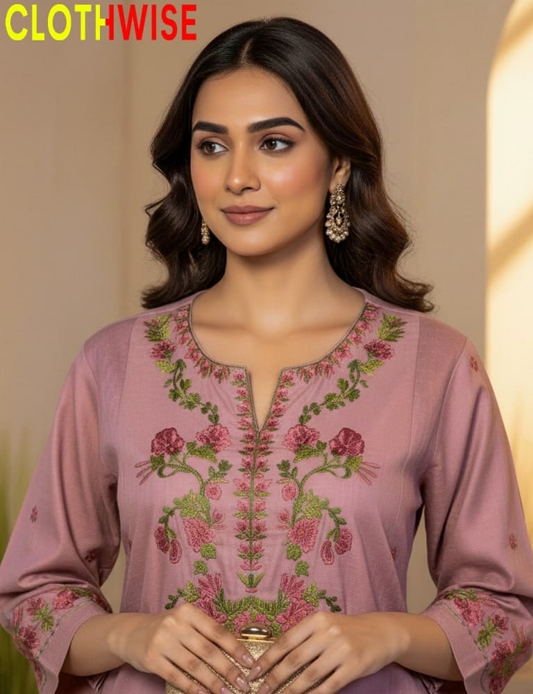 Rangzaar β 2 Piece Onion Embroidered Cotton Co-ord Set for Girls & Women