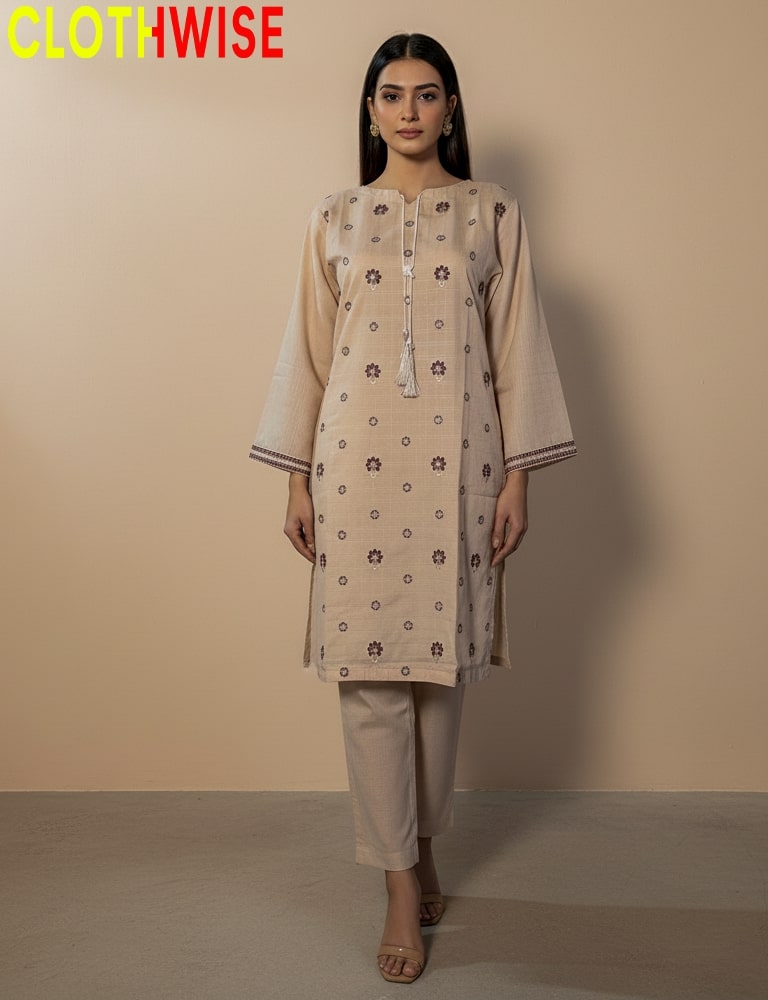 Polycoture β Poly Cotton Peach Embroidered 2 & 3-Piece Collection