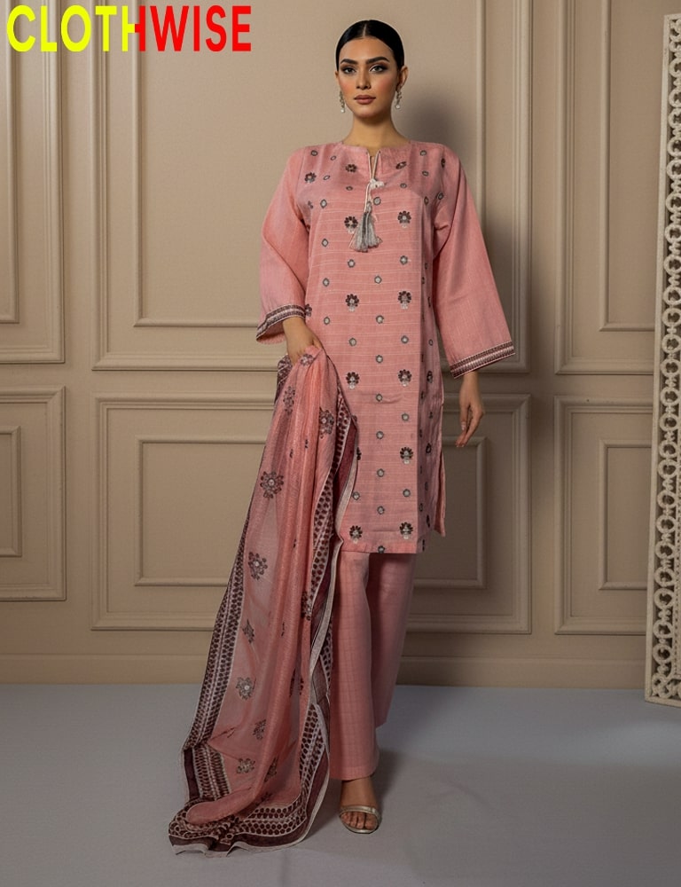 womens wearing embroidered 2-pcs clothwise