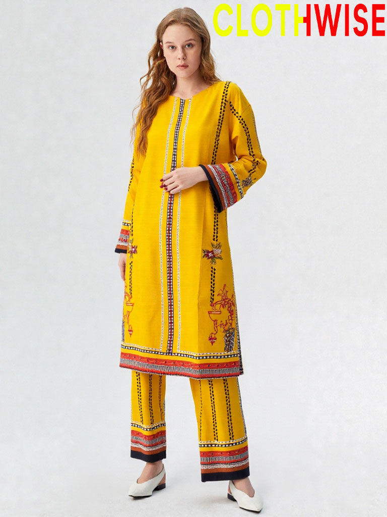 Slub Essence – 2PC Printed Slub Lawn by Clothwise