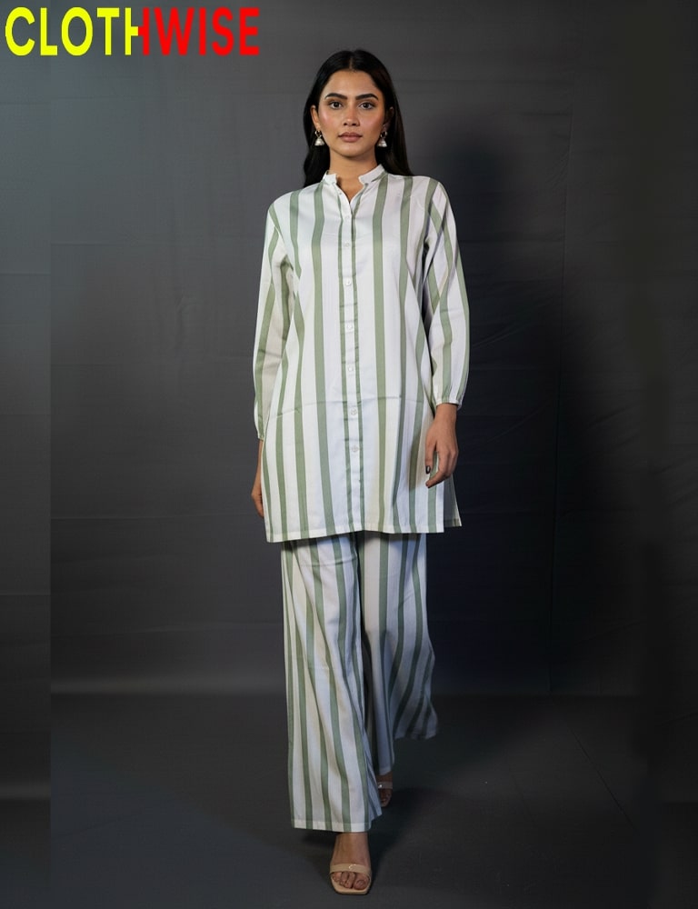 womens wearing viscose cotton co-ord set by clothwise