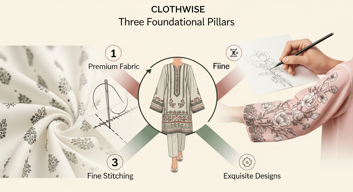 CLOTHWISE: Discover Pakistani Co-ord Sets – Premium Fabric, Fine Stitching, Exquisite Designs - CLOTHWISE