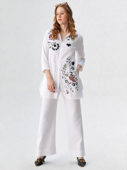 Lotus – Intricately Embroidered Co-ord Set by CLOTHWISE