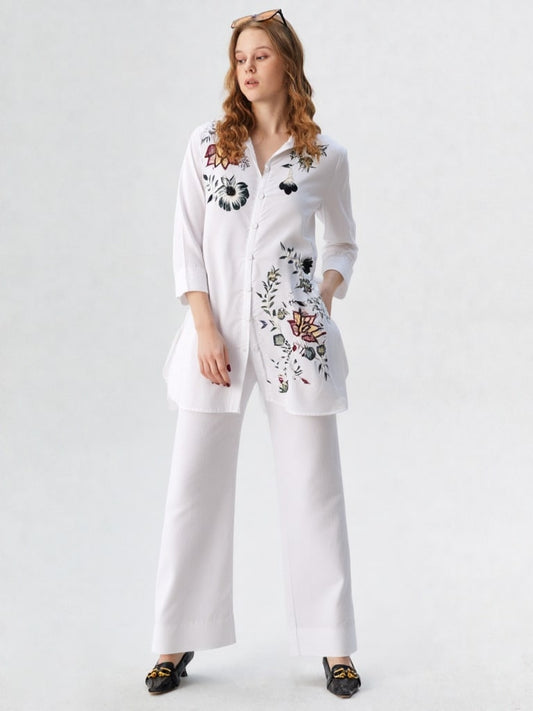 Lotus – Intricately Embroidered Co-ord Set by CLOTHWISE
