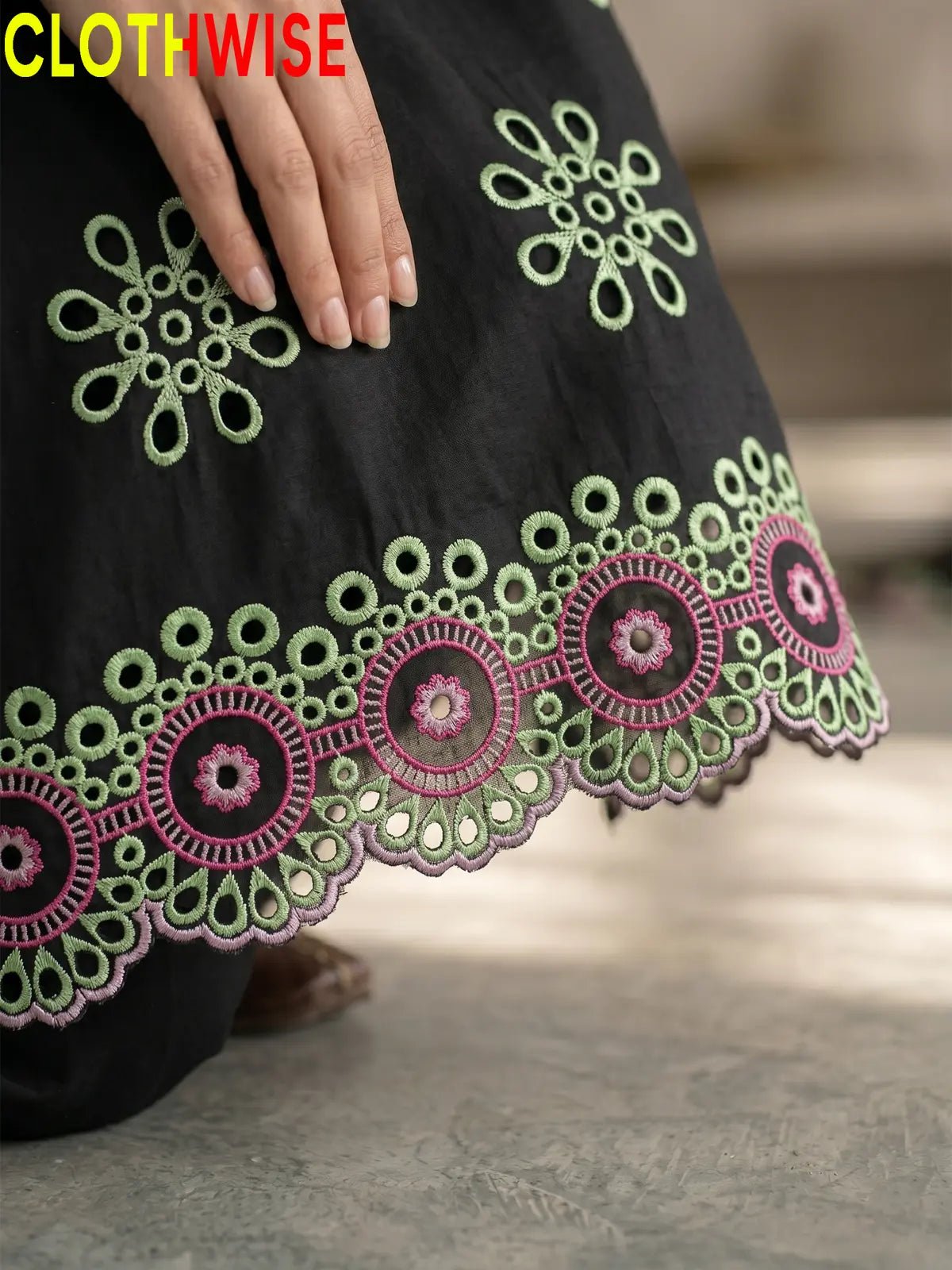 Nazakat – Black Laser Embroidered 2-Piece Cotton Co-ord Set - Pakistani Women Pret | CLOTHWISE