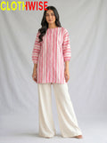 CloudWear Candy Stripe 2-Pcs Printed Co-ord Suit | Stitched Cotton Flapper Set - Pakistani Women Pret | CLOTHWISE