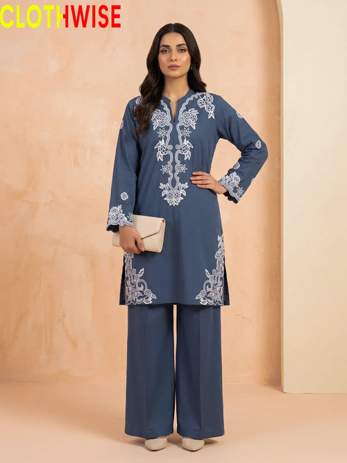 Muskaan Lava Stone Embroidered 2-Piece Cotton Suit – Front View
