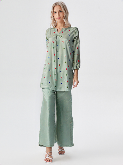Blossom – Embroidered Co-ord Set with Side Pockets