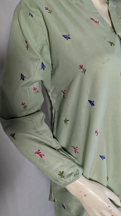 Blossom – Embroidered Co-ord Set with Side Pockets