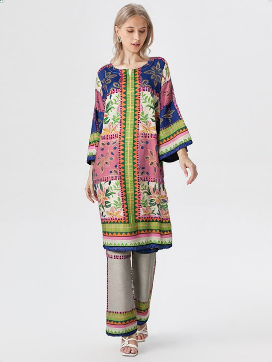 Slub Essence – 2PC Printed Slub Lawn by Clothwise