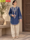 Zeenat - Embroidered Cotton Kurta & Salwar 2-Piece Suit