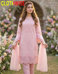 Zartaaj - Blush Petal Premium Embroidered 3-Piece Luxury Collection - Pakistani Women Pret | CLOTHWISE