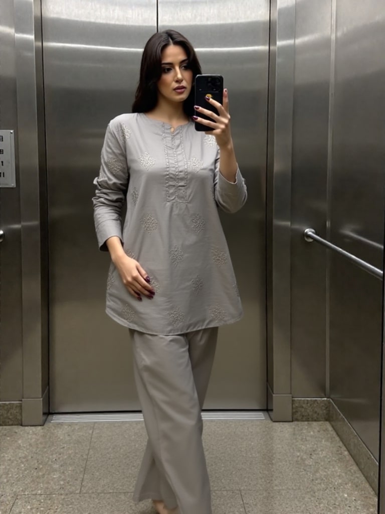 Chandni – Embroidered Co-ord Set by Clothwise