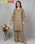 Zayra - Sand Beige Printed 2 Piece Lawn Suit - Pakistani Women Pret | CLOTHWISE