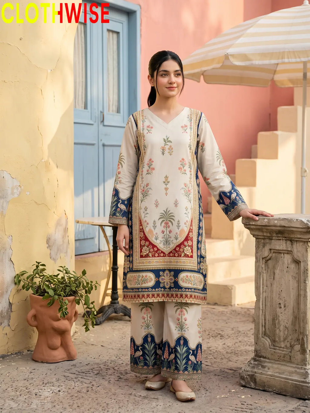 Garden Muse Printed 2-Piece Suit