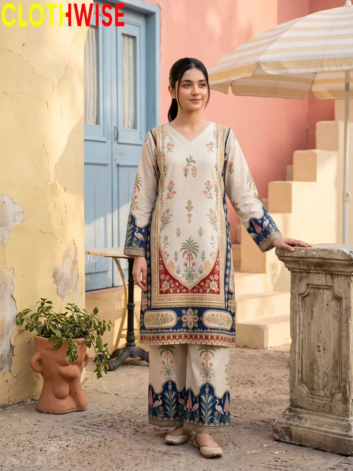 Garden Muse Printed 2-Piece Suit