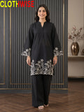 Flora Reign - 2 Pc White Embroidered Cotton Co-ord Suit