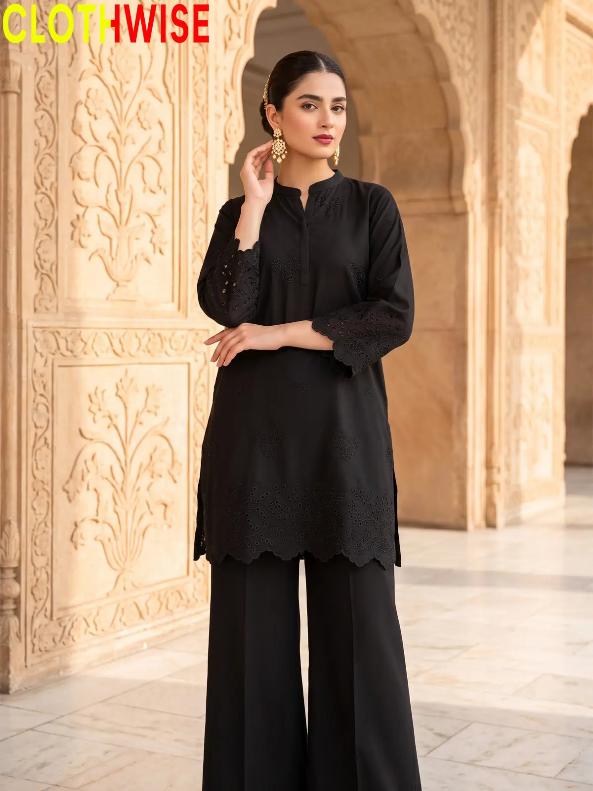 Zimal - Chikankari Embroidered 2Pc Cotton Suit | Eastern Wear