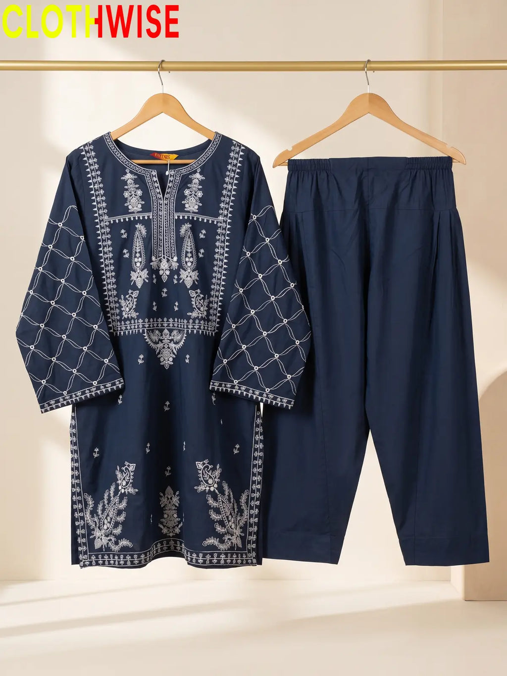 Saccy – Embroidered 2 Piece Kurti & Shalwar Set for Women