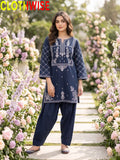 Saccy – Embroidered 2 Piece Kurti & Shalwar Set for Women