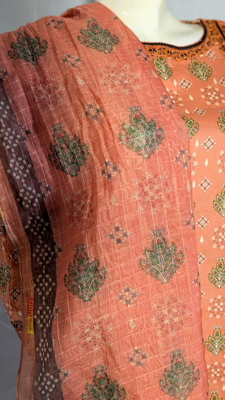 Noor-e-Nawazish – 3 Piece Embroidered Lawn Suit with Embroidered Shirt & Trouser