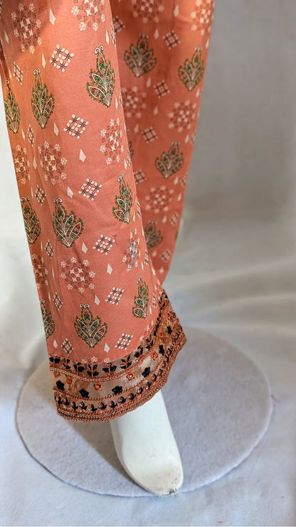 Noor-e-Nawazish – 3 Piece Embroidered Lawn Suit with Embroidered Shirt & Trouser