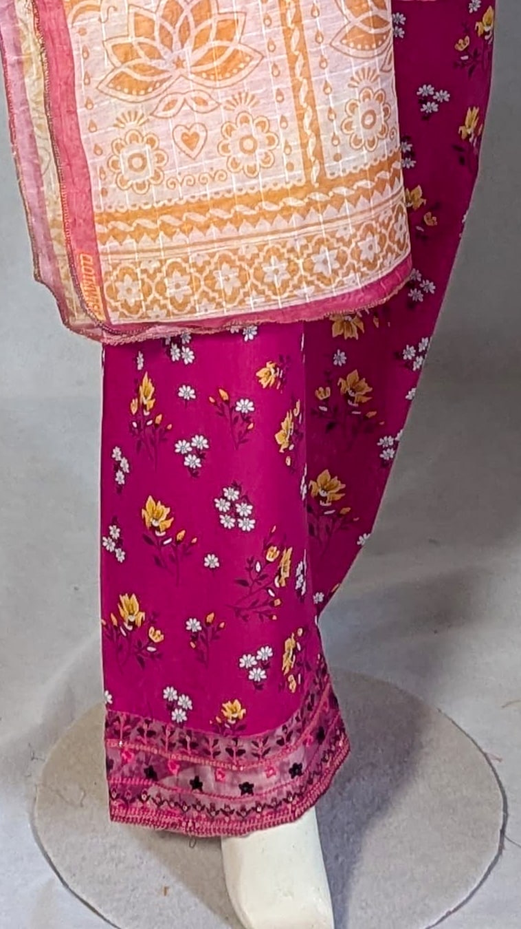 Noor-e-Nawazish – 3 Piece Embroidered Lawn Suit with Embroidered Shirt & Trouser