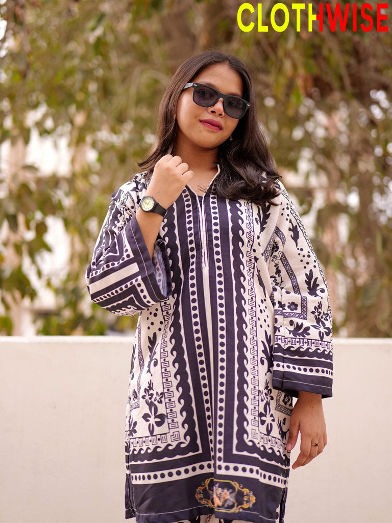 Saiyaara – Printed Slub Lawn Co-ord Set