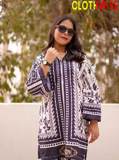 Saiyaara – Printed Slub Lawn Co-ord Set
