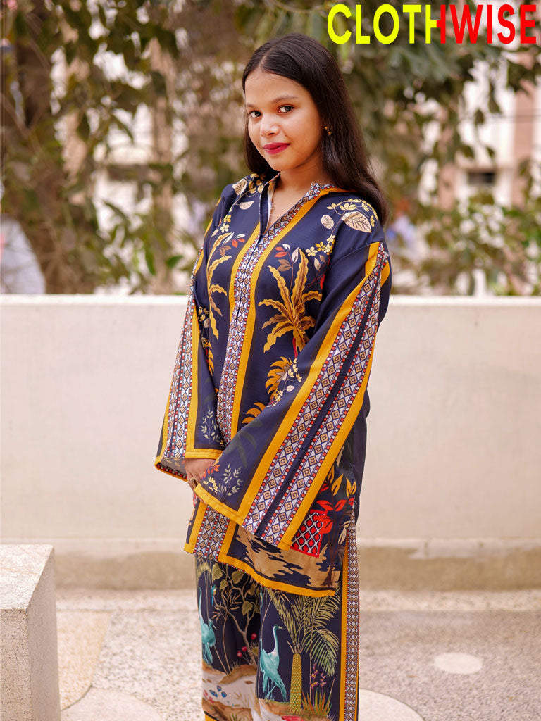 Saiyaara – Printed Slub Lawn Co-ord Set