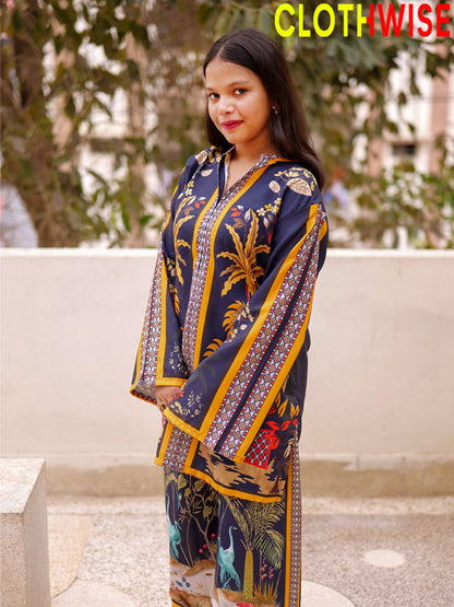 Saiyaara – Printed Slub Lawn Co-ord Set