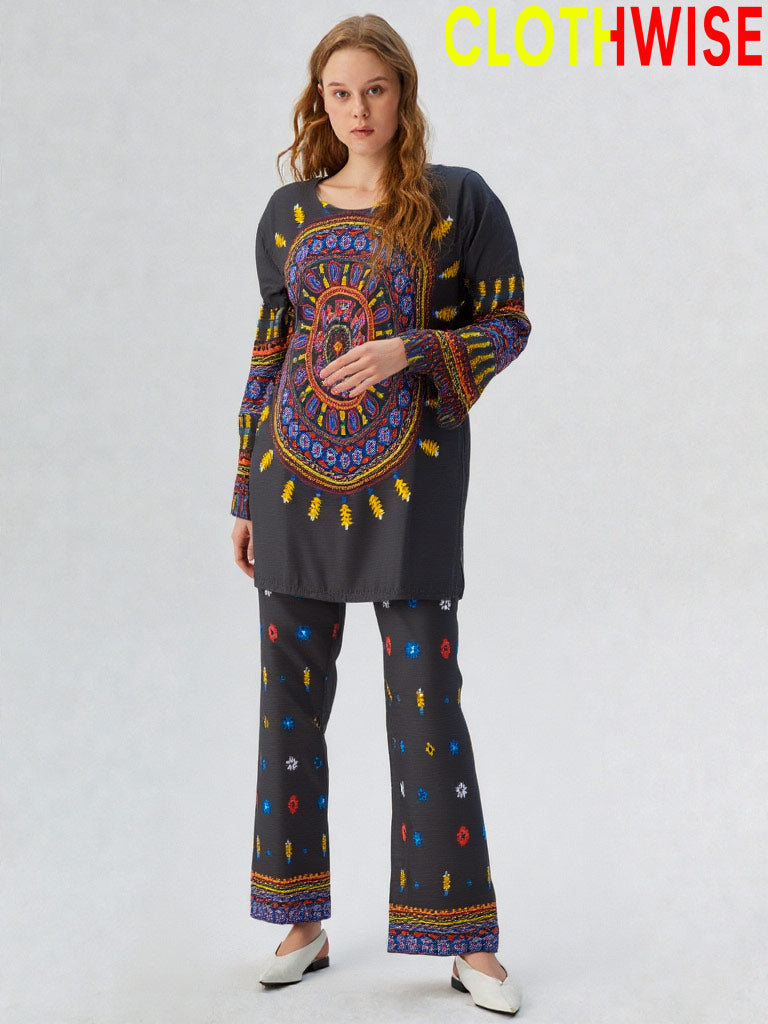Saiyaara – Printed Slub Lawn Co-ord Set