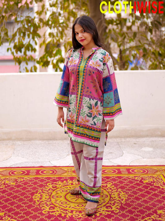 Saiyaara – Printed Slub Lawn Co-ord Set