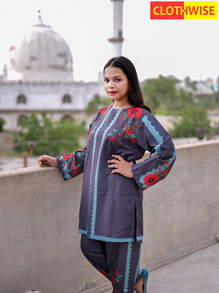 Saiyaara – Printed Slub Lawn Co-ord Set