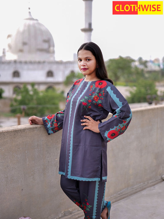 Saiyaara – Printed Slub Lawn Co-ord Set