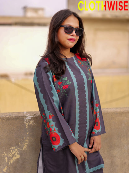 Saiyaara – Printed Slub Lawn Co-ord Set