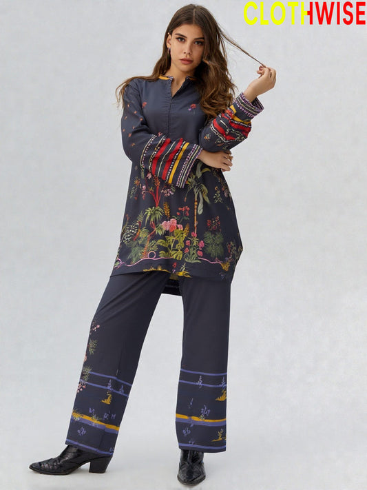 Saiyaara – Printed Slub Lawn Co-ord Set