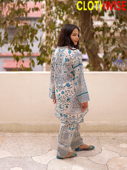 Saiyaara – Printed Slub Lawn Co-ord Set