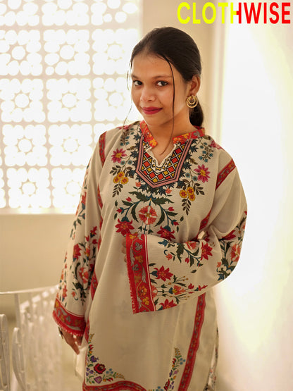 Saiyaara – Printed Slub Lawn Co-ord Set