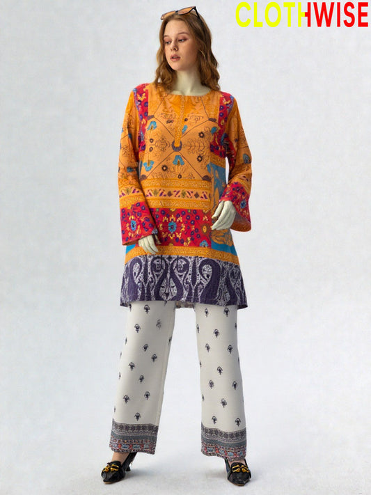 Saiyaara – Printed Slub Lawn Co-ord Set