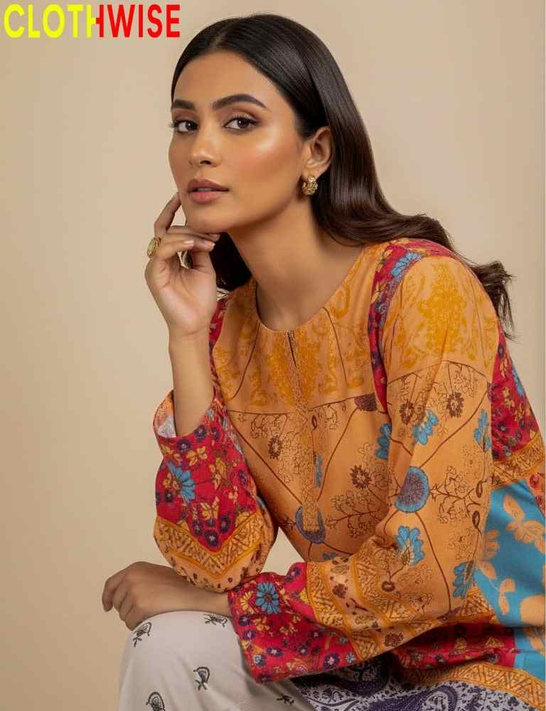 womens wearing clothwise slub lawn co-ord set 
