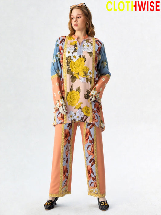 Saiyaara – Printed Slub Lawn Co-ord Set