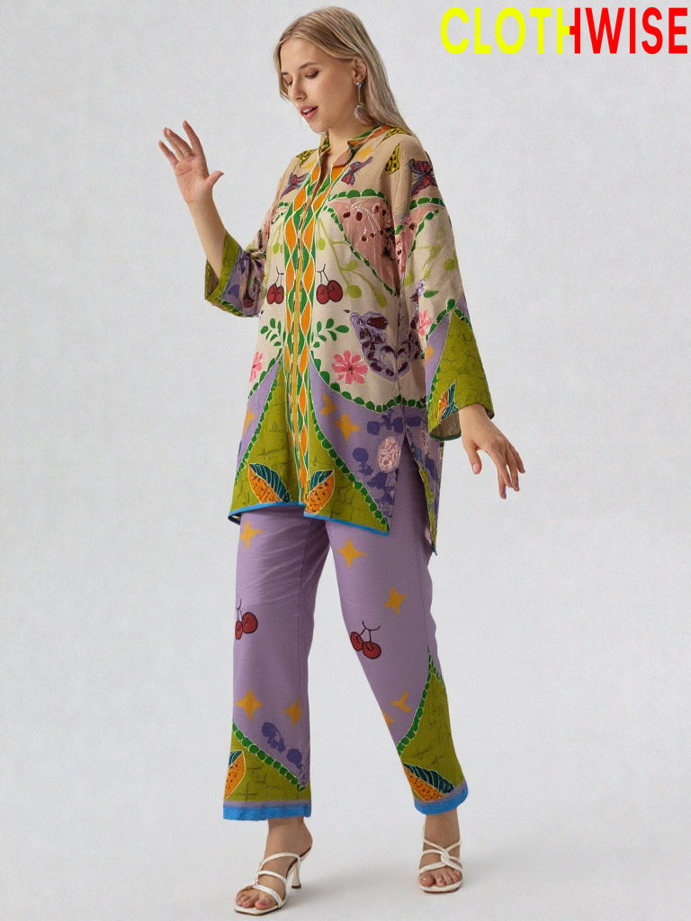 Saiyaara – Printed Slub Lawn Co-ord Set