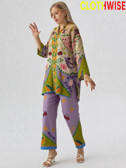 Saiyaara – Printed Slub Lawn Co-ord Set